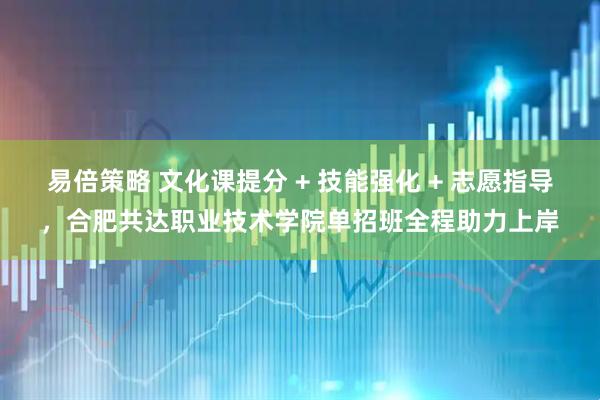 易倍策略 文化课提分 + 技能强化 + 志愿指导，合肥共达职业技术学院单招班全程助力上岸