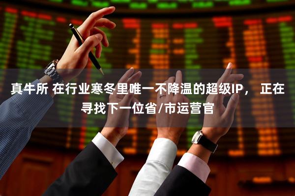 真牛所 在行业寒冬里唯一不降温的超级IP， 正在寻找下一位省/市运营官